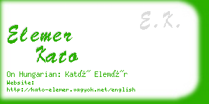 elemer kato business card